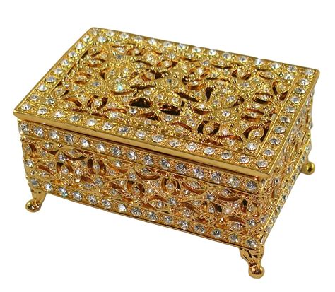 hammered metal gold jewerly box|Hammered Gold Box .